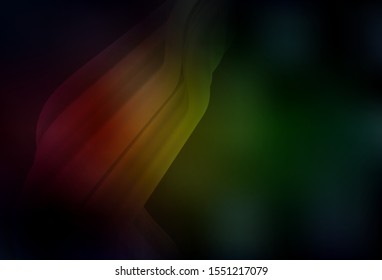 Dark Green, Red vector blurred shine abstract texture. A completely new colored illustration in blur style. Background for a cell phone.