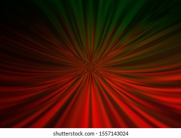 Dark Green, Red vector blurred shine abstract template. Colorful illustration in abstract style with gradient. The template can be used for your brand book.