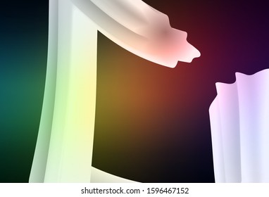Dark Green, Red vector blurred shine abstract template. Shining colorful illustration in smart style. Completely new design for your business.