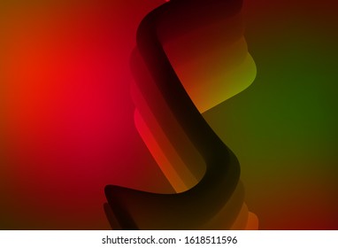 Dark Green, Red vector blurred shine abstract background. Abstract colorful illustration with gradient. Background for a cell phone.