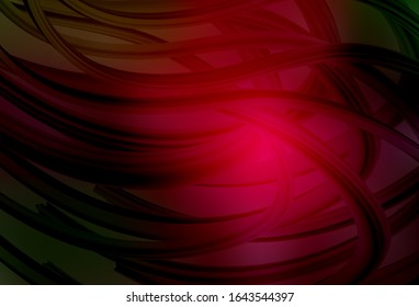 Dark Green, Red vector blurred bright pattern. Glitter abstract illustration with gradient design. Completely new design for your business.