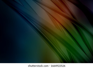 Dark Green, Red vector blurred shine abstract background. A completely new colored illustration in blur style. Blurred design for your web site.