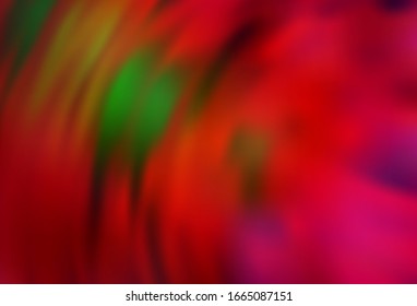 Dark Green, Red vector blurred shine abstract texture. Shining colorful illustration in smart style. Background for designs.