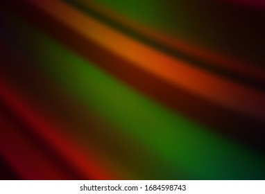 Dark Green, Red vector blurred template. Creative illustration in halftone style with gradient. Blurred design for your web site.