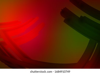 Dark Green, Red vector blurred background. Colorful abstract illustration with gradient. Smart design for your work.
