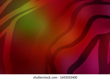 Dark Green, Red vector blurred shine abstract texture. Colorful abstract illustration with gradient. Blurred design for your web site.