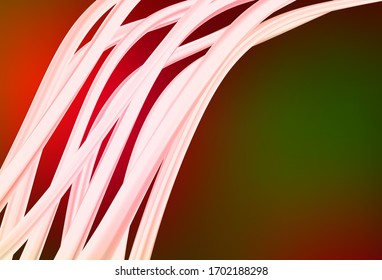 Verde oscuro, fondo borroso vectorial rojo. Ilustración abstracta moderna con degradado. Nueva forma de tu diseño.