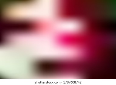 Verde oscuro, patrón borroso del vector rojo. Ilustración colorida brillante de estilo inteligente. Diseño borroso para su sitio web.