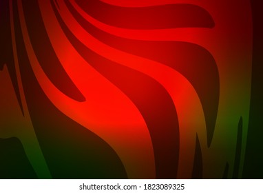 Dark Green, Red vector blurred pattern. A completely new colored illustration in blur style. Elegant background for a brand book.
