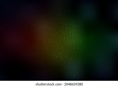 Dark Green, Red vector Blurred bubbles on abstract background with colorful gradient. Abstract illustration with colored bubbles in nature style. Modern design for a business card.