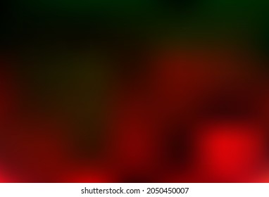 Dark Green, Red vector blurred shine abstract pattern. A vague abstract illustration with gradient. Sample for your creative designs.