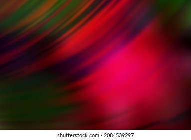 Dark Green, Red vector blurred bright texture. New colored illustration in blur style with gradient. The best blurred design for your business.