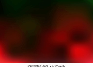 Dark Green, Red vector blurred shine abstract pattern. A completely new color illustration in a bokeh style. Design for your web site.