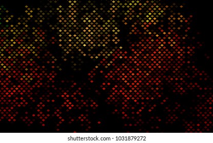 Dark Green, Red vector blurry rectangular background. Geometric background in square style with gradient. The pattern can be used for brand-new background.