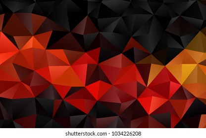 Dark Green, Red vector blurry triangle pattern. A sample with polygonal shapes. Triangular pattern for your business design.