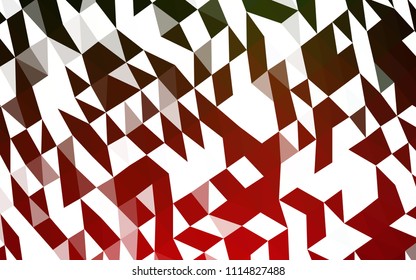 Dark Green, Red vector blurry hexagon template. An elegant bright illustration with gradient. The polygonal design can be used for your web site.