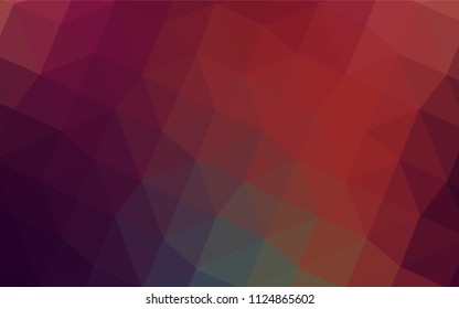 Dark Green, Red vector blurry triangle pattern. Geometric illustration in Origami style with gradient.  That pattern can be used as a part of a brand book.