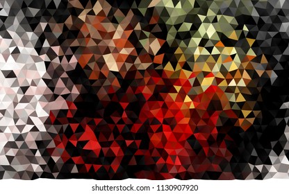 Dark Green, Red vector blurry triangle template. A vague abstract illustration with gradient. The elegant pattern can be used as part of a brand book.
