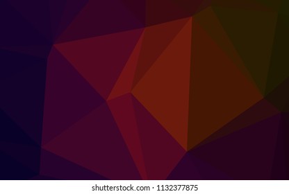 Dark Green, Red vector blurry triangle template. Shining polygonal illustration, which consist of triangles. Brand-new design for your business.