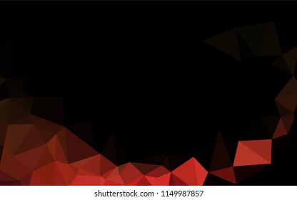 Dark Green, Red vector blurry hexagon pattern. Geometric illustration in Origami style with gradient.  A new texture for your design.