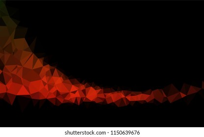 Dark Green, Red vector blurry hexagon texture. Geometric illustration with gradient.  Triangular pattern for your business design.