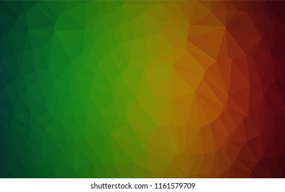 Dark Green, Red vector blurry hexagon pattern. Colorful illustration in abstract style with gradient. The completely new template can be used for your brand book.