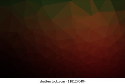 Dark Green, Red vector blurry hexagon pattern. Creative illustration in halftone style with gradient. A completely new design for your business.