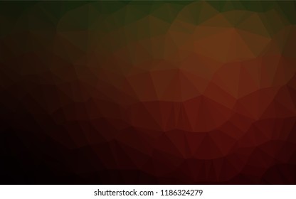 Dark Green, Red vector blurry hexagon template. An elegant bright illustration with gradient. The elegant pattern can be used as part of a brand book.