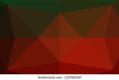 Dark Green, Red vector blurry hexagon texture. A completely new color illustration in a vague style. A completely new template for your business design.