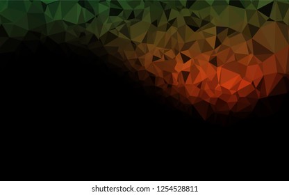 Dark Green, Red vector blurry hexagon pattern. A completely new color illustration in a vague style. Triangular pattern for your business design.