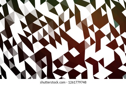 Dark Green, Red vector blurry hexagon pattern. Creative geometric illustration in Origami style with gradient. The template can be used as a background for cell phones.