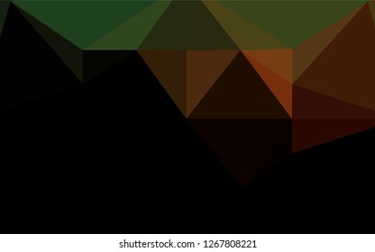 Dark Green, Red vector blurry hexagon template. Colorful illustration in abstract style with gradient. The textured pattern can be used for background.