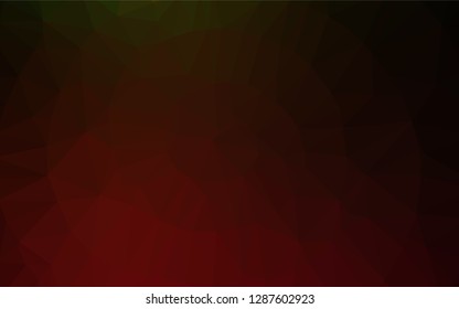 Dark Green, Red vector blurry hexagon template. A vague abstract illustration with gradient. A completely new design for your business.