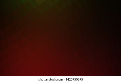 Dark Green, Red vector blurry triangle template. A sample with polygonal shapes. Textured pattern for background.