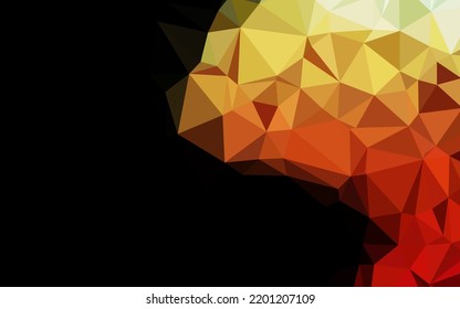 Dark Green, Red vector blurry triangle pattern. Colorful illustration in Origami style with gradient.  Brand new design for your business.