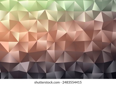 Dark Green, Red vector blurry triangle texture. A vague abstract illustration with gradient. Triangular pattern for your business design.