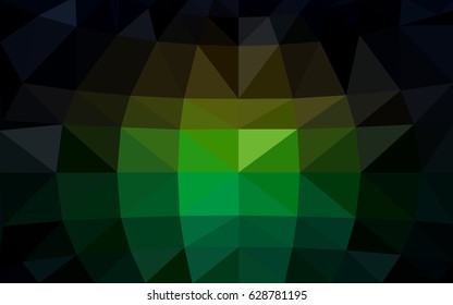 Dark Green, Red vector blurry triangle background design. Geometric background in Origami style with gradient. 