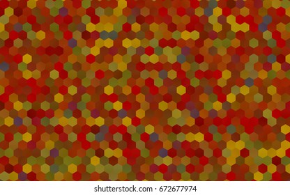 Dark Green, Red vector blurry hexagon background design. Geometric background in Origami style with gradient. 