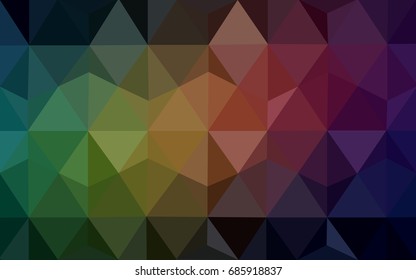 Dark Green, Red vector blurry triangle background design. Geometric background in Origami style with gradient. 