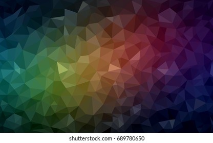 Dark Green, Red vector blurry triangle background design. Geometric background in Origami style with gradient. 