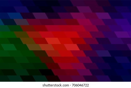 Dark Green, Red vector blurry rectangular background. Geometric background in square style with gradient. The pattern can be used for brand-new background.