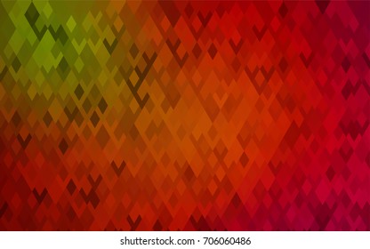 Dark Green, Red vector blurry rectangular background. Geometric background in square style with gradient. The pattern can be used for brand-new background.