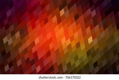 Dark Green, Red vector blurry rectangular background. Geometric background in square style with gradient. The pattern can be used for brand-new background.