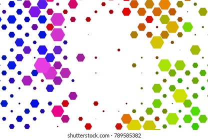 Dark Green, Red vector blurry hexagon background design. Geometric background in Origami style with gradient. 