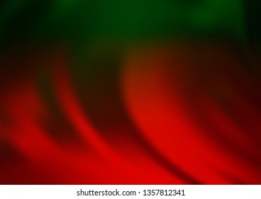 Dark Green, Red vector bokeh pattern. Colorful illustration in abstract style with gradient. A completely new design for your business.