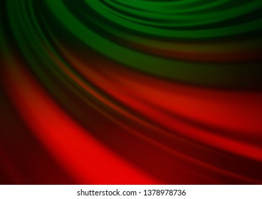 Dark Green, Red vector bokeh and colorful pattern. Shining colorful illustration in a Brand new style. The elegant pattern for brand book.