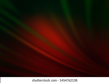 Dark Green, Red vector bokeh and colorful pattern. Colorful illustration in blurry style with gradient. The blurred design can be used for your web site.