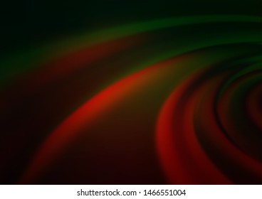 Dark Green, Red vector bokeh pattern. Glitter abstract illustration with an elegant design. The best blurred design for your business.