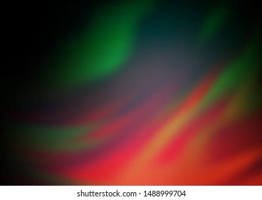 Dark Green, Red vector bokeh template. A completely new color illustration in a bokeh style. The template can be used for your brand book.