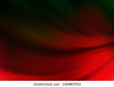 Dark Green, Red vector bokeh pattern. A completely new color illustration in a bokeh style. Brand new style for your business design.